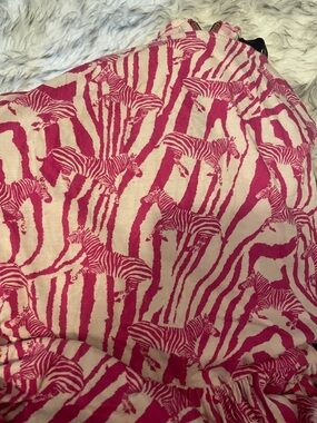 H&M Zebra Pink and White High-Low Dress
